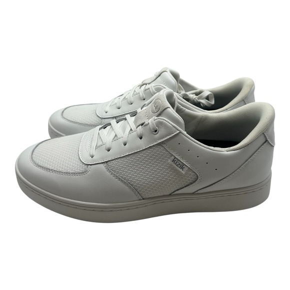 Kizik Oslo Shoes Mens Sz 11.5 Optic White Leather Athletic Sneakers - Picture 5 of 9